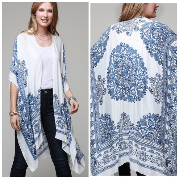 LAST 1 Gorgeous Padme Intricate Print Kimono Cardi - Picture 3 of 6